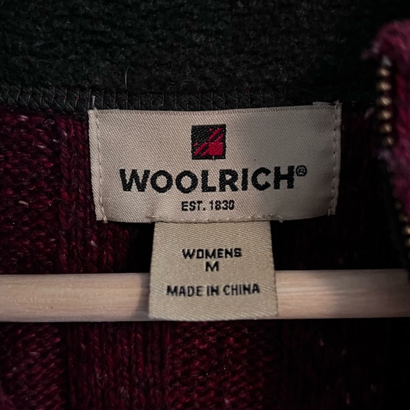 Woolrich Vintage Quarter Zip Sweatshirt Sweater Size M - Picture 4 of 6